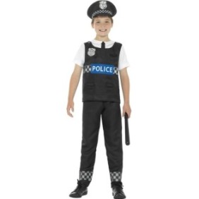 Costume da polizia uniforme di carnevale per bambini 8-10 anni/ 140 cm