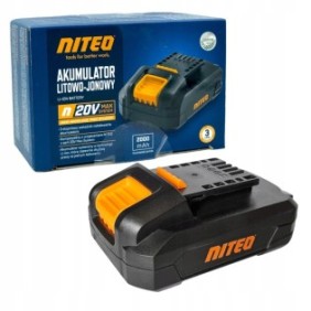 Batteria agli ioni di litio, Niteo Tools, Plastica, Indicatori LED, 20 V, 2000 mAh, 8 x 12 x 5,5 cm, 0,36 kg, Nero
