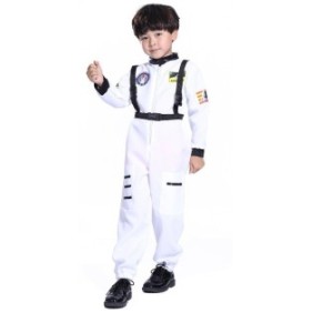Tuta da astronauta ARIN®, bambini, bianco, 5-7 anni, 110-120 cm