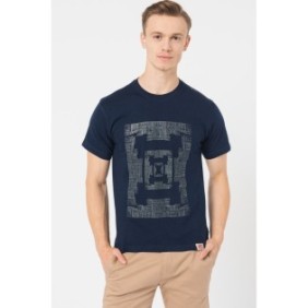 PEGAS, T-shirt con stampa grafica, Blu Navy