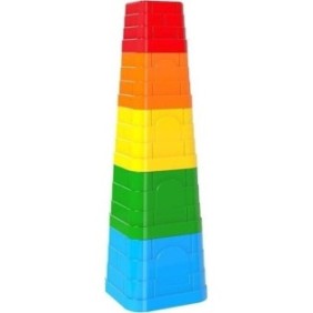 Set di 5 tazze a forma di piramide, Technok, Multicolor, 12 anni+