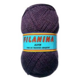 Filato lavorato a maglia, Filanina, Acrilico, Viola scuro, 300 m