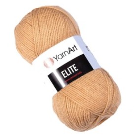 Filato tessile Yarn Art Elite 805 per uncinetto e maglia, acrilico, beige, 300 m