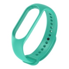 Cinturino in silicone per braccialetto intelligente compatibile con Xiaomi Mi Band 3/4, Verde acqua