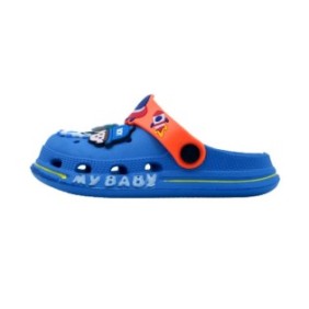 Pantofole con molletta NUO-24 blu/arancione 79778, Blu