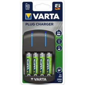 Caricabatterie Varta 57647, AA/AAA + 4 batterie AA 2100 mAh