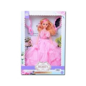 Bambola principessa, Mik Toys, 30 cm, Rosa