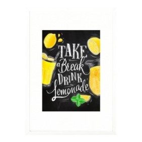 Lavagna illustrata, limonata, 44 cm x 34 cm