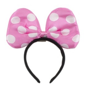 Lanyard Minnie Mouse, ProCart, illuminazione LED, fascia per capelli da bambina con fiocco luminoso, rosa