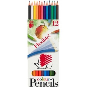 Set di 12 matite colorate riccio flessibili