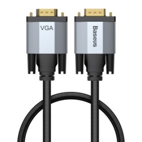 Cavo video Baseus VGA maschio - VGA maschio, FullHD, 60Hz, 1m, Grigio scuro