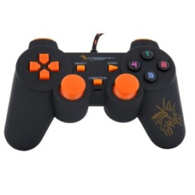 Controller joystick Dragon War cablato, 180 cm, nero/arancione