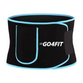 GO4FIT Cintura dimagrante modellante per il corpo con tasca per cellulare Blu Taglia L