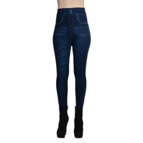 Collant Jeans Modellante B384, Blu navy