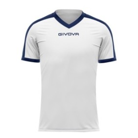 T-shirt sportiva Givova Revolution, Bianco/Navy