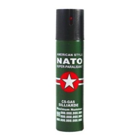 Spray per difesa personale NATO AMERICAN STYLE 66 ml + cover protettiva + portachiavi GrigProject inciso