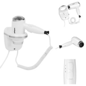 Asciugacapelli professionale, Physa, ABS, 1600W, 230V, Bianco