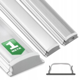 Profilo per strisce LED, Lumiled, Alluminio, 1m, Bianco