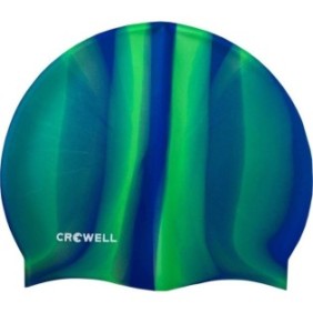 Casco nuoto, CROWELL, Silicone, Blu/Verde