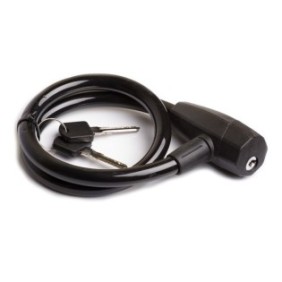 Antifurto con chiave per bicicletta, 12mm/65cm, nero
