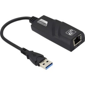 Cavo adattatore, Mokeum, USB 3.0/RJ 45, Nero