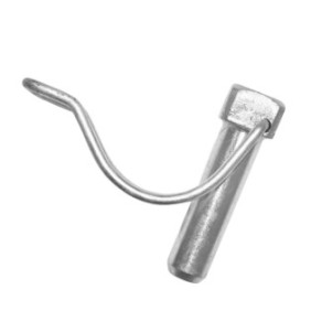 Chiodo di sicurezza con clip, acciaio zincato, diametro bullone 8 mm, per diverse varianti di tiranti, utilizzabile anche come bullone di fissaggio