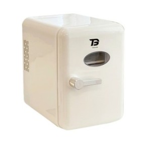 Mini frigorifero portatile, Tebnaild, 6L, Funzione raffreddamento/riscaldamento, 29x19,5x29,2 cm, Bianco