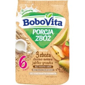 Bobovita Porzione Di Cereali Porridge Al Latte, Avena Mela-Pera, 6 Mesi 210 G