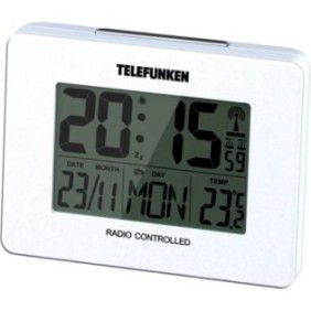Stazione meteorologica, Telefunken, Cambio automatico dell'ora, Temperatura interna, Calendario, Bianco