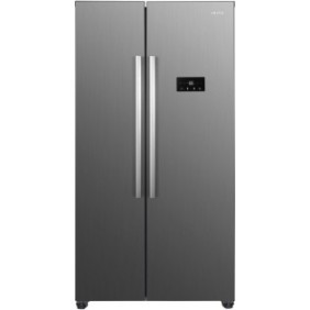 Side by side Arctic AS427E4NMT, 442 l, Full No Frost, Compressore Silent Inverter, Air Flow Dual Tech, Display con touch control, Modalità Holiday, Classe E, H 177 cm, Inox