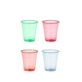 Bicchieri Plastica Diversi Colori 300ml - 45pz