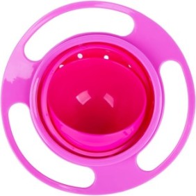 Ciotola antigoccia con coperchio e rotazione a 360° - Rosa