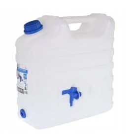 Tanica acqua potabile 10L, certificata per alimenti, con rubinetto e tappo, in plastica, POJ002 HICO