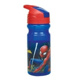 Bottiglia in plastica Spiderman, con cannuccia, 500 ml