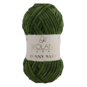 Filo tessile Wolans Bunny Baby 32, per uncinetto e maglia, acrilico, verde, 120m