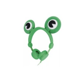 Cuffia audio, design a forma di occhio di rana staccabile, verde