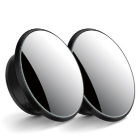 Set di 2 specchietti professionali per angolo cieco, rotazione 360°, impermeabili, attacco a ventosa, Nero