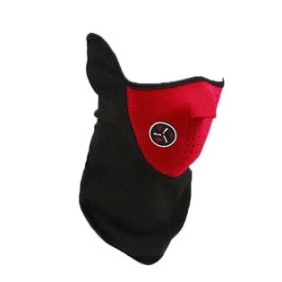Maschera di protezione dal vento e dal freddo per collo, viso e orecchie, ideale per sci, ciclismo, corsa, unisex, taglia universale, rossa