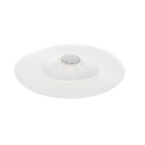 Tappo/filtro per vasca/lavabo, silicone, diametro 10 cm - Bianco