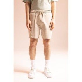 DeFacto, Shorts in misto cotone con tasche laterali, Marrone sabbia