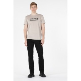 COLIN'S, T-shirt con scritta stampata, Beige/Nero