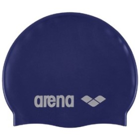 Casco da nuoto Arena Classic in silicone, denim/argento