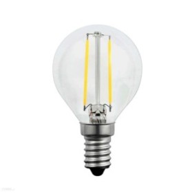 Lampadina LED Polux, E14, bianco caldo, 3000K, 2 W, 230 lm, tipo sferico, trasparente