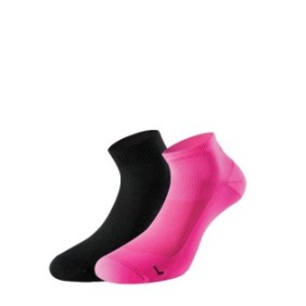 Set di 2 paia di calzini Lenz Running 3.0, rosa/nero, Rosa