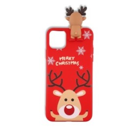 Cover protettiva per iPhone 11 modello Rosso Natale - Renna