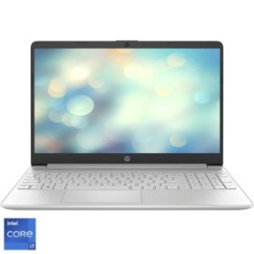 Laptop HP 15s-fq2005nq con processore Intel® Core™ i7-1165G7 fino a 4,70 GHz, 15,6", Full HD, 8 GB, SSD da 512 GB, grafica Intel® Iris® Xᵉ, DOS gratuito, Argento naturale