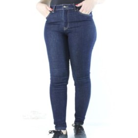 Jeans skinny a vita media, Galata Factory, Cotone/Poliestere/Elastan, Blu navy, Blu navy