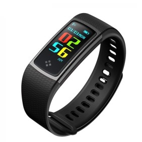 Bracciale fitness MoreFIT™ S9 Pro, schermo a colori, BT 4.0, monitoraggio dinamico del polso, livello di ossigeno, monitoraggio del sonno Android, iOS, notifica, cinturino in carbonio, nero