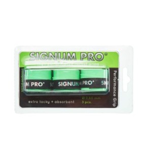 Set di 3 overgrip Signum Pro Performance, verde, spessore 0,6 mm