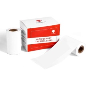 Rotolo di carta bianca continua per stampante termica, Larghezza 50 mm, lunghezza 8 m, Phomemo, ideale per affari, corsi, ordini, Bianco